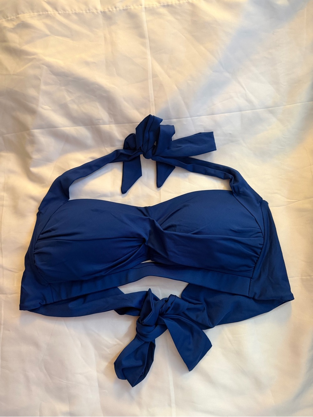 Kenneth Cole Girls Royal Blue Twist-Front Bikini Top